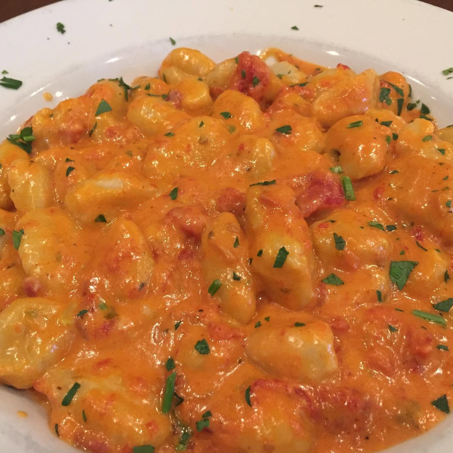 Gnocchi in a creamy pink vodka sauce
