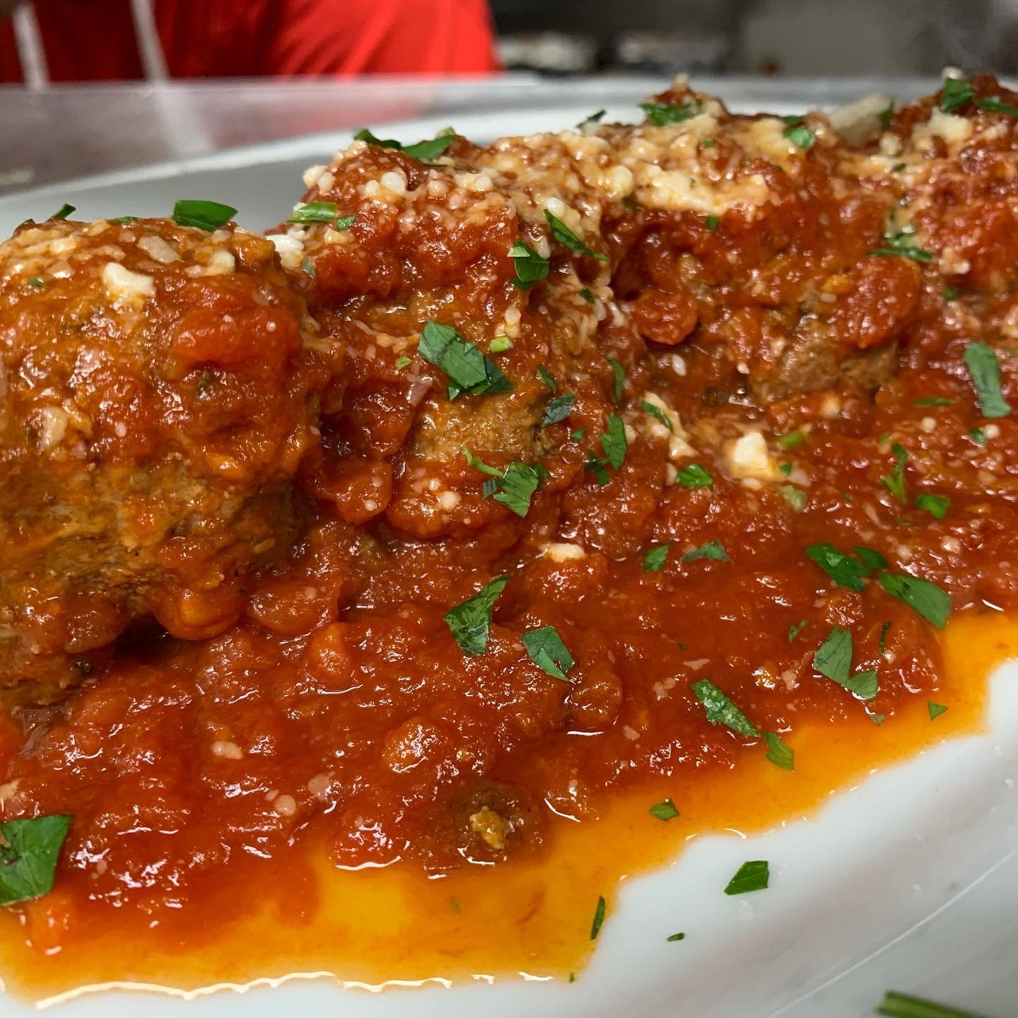 Meatballs in marinara sauce